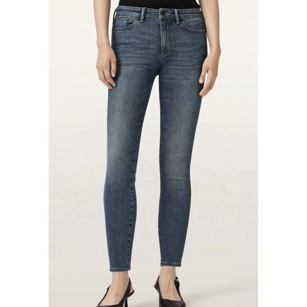 All‎ Saints Miller Size L Skinny Jeans Women Blue Indigo Stretch Denim Classic